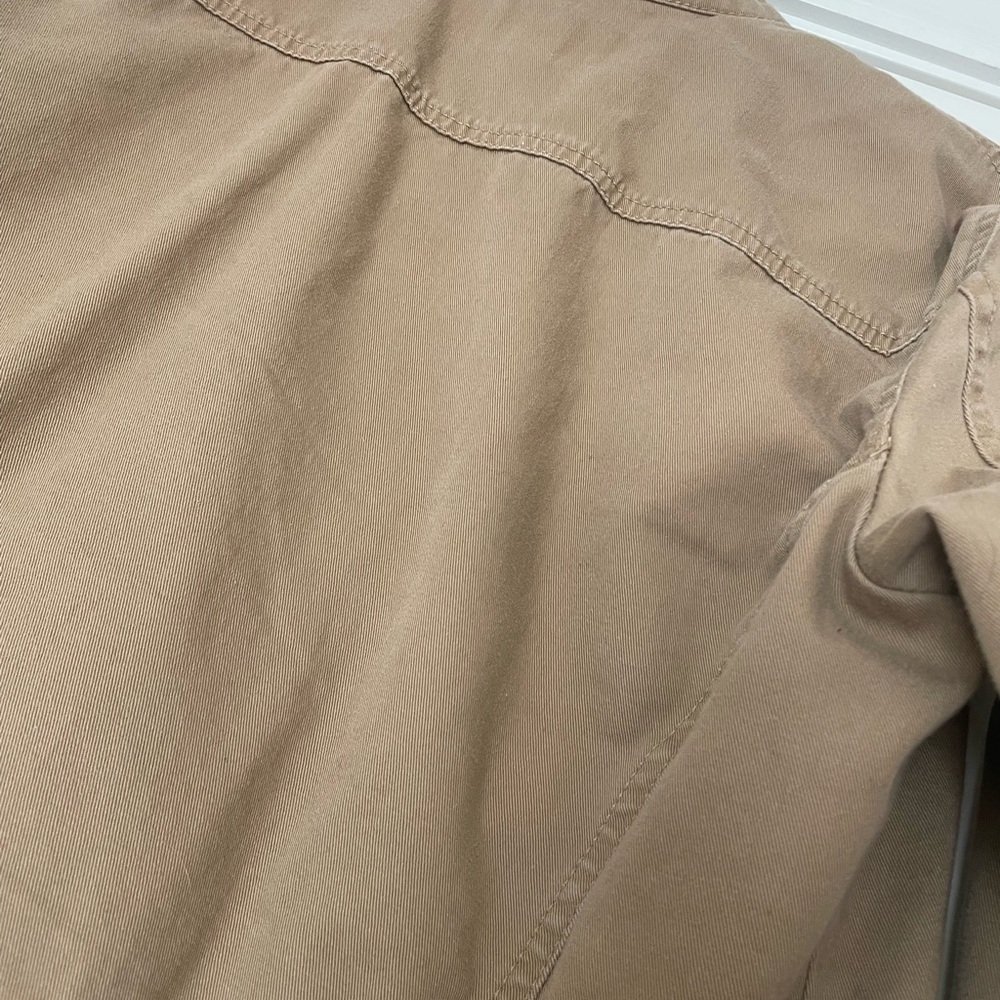 Chaps Womenβs Brown Button Down Cotton Jacket - Picture 8 of 8